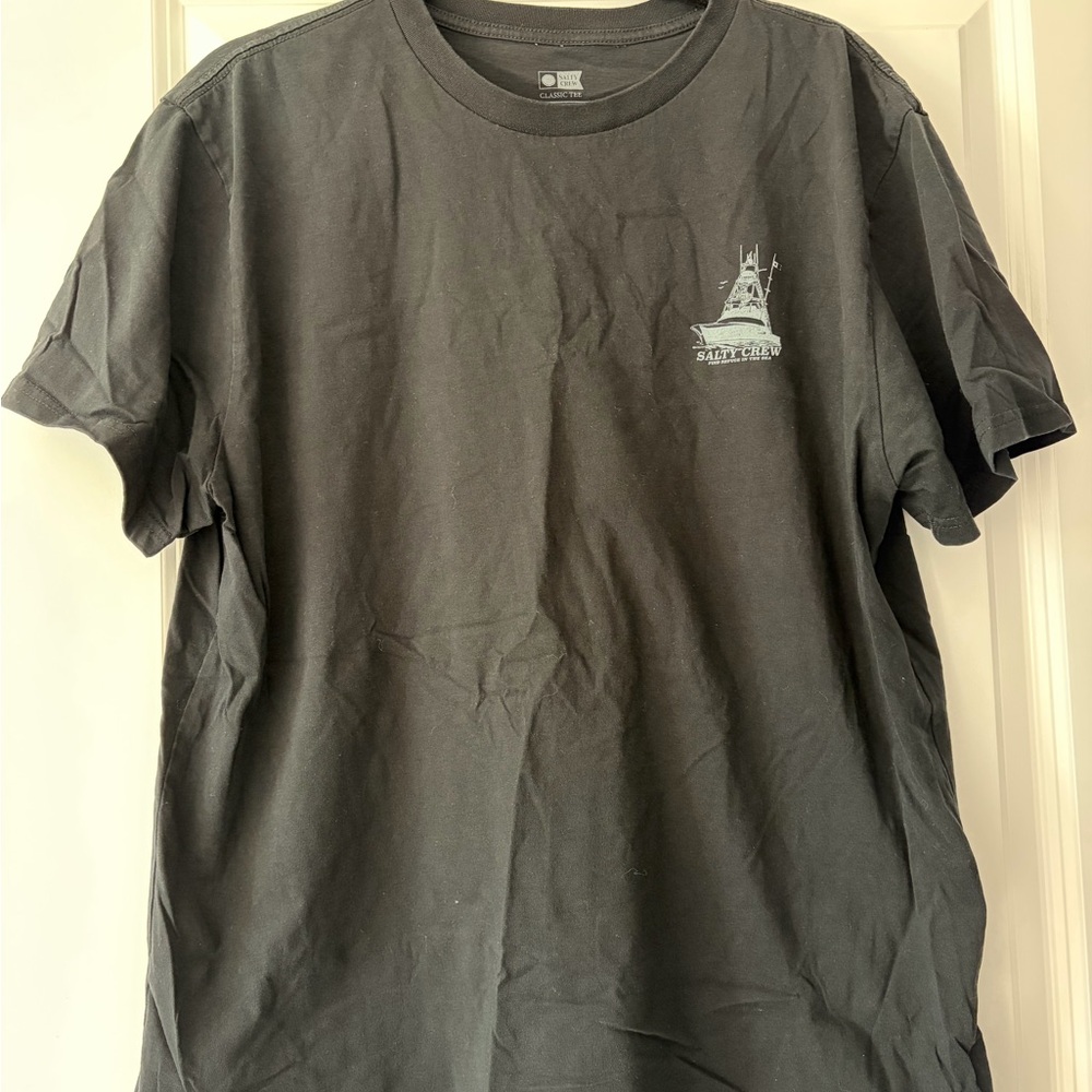 Salty Crew Black Short Sleeve Crewneck T-Shirt with Small Chest Graphic